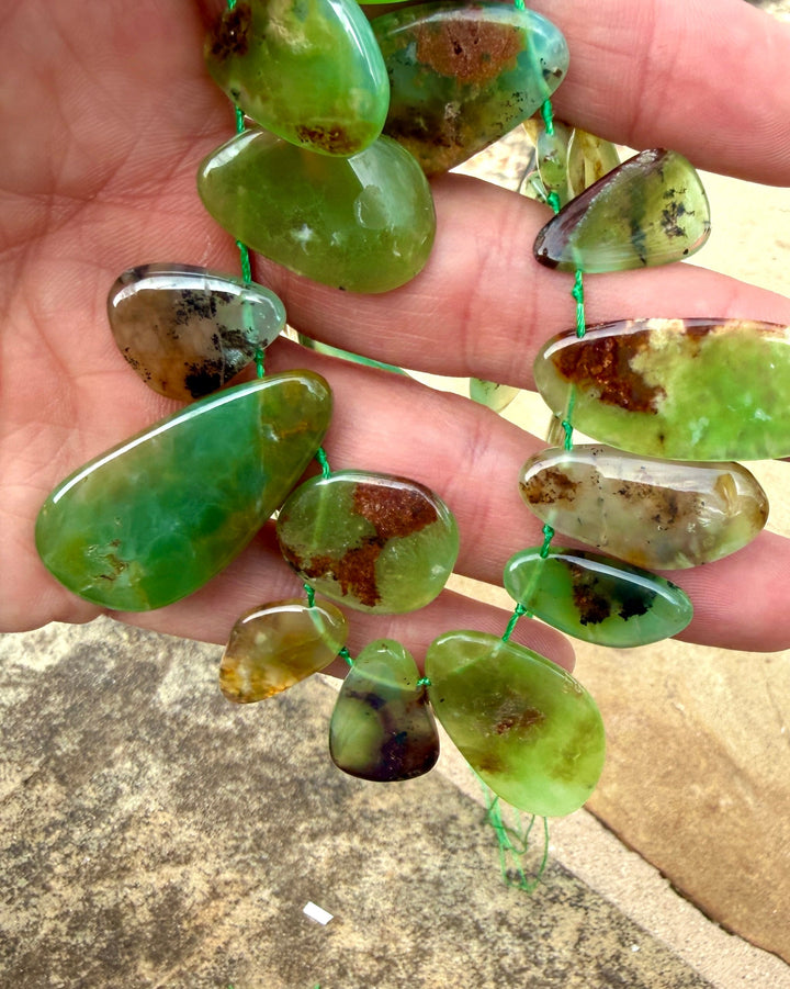 Chrysoprase (Australia) Designer Bead Strand 18 inch Strand