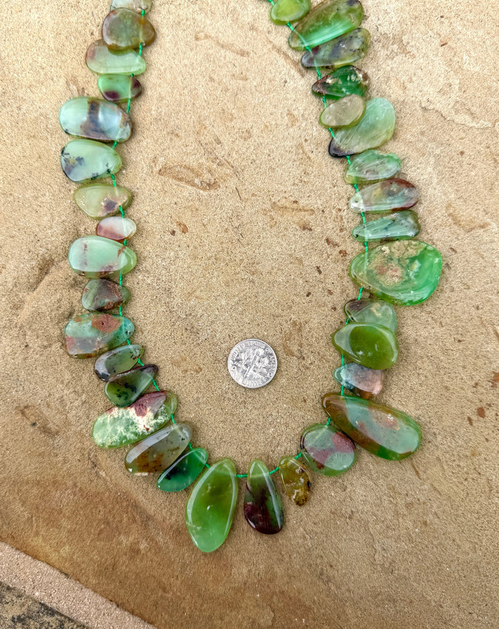 Chrysoprase (Australia) Designer Bead Strand 18 inch Strand