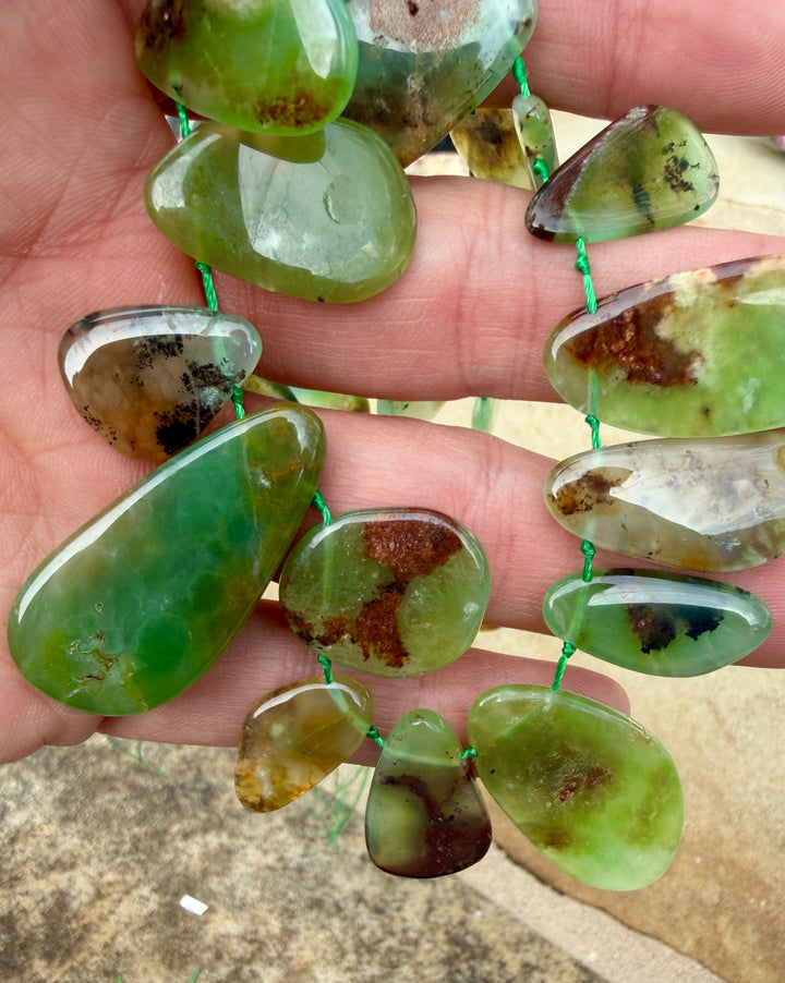 Chrysoprase (Australia) Designer Bead Strand 18 inch Strand