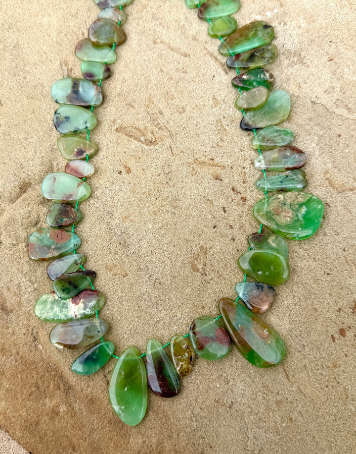 Chrysoprase (Australia) Designer Bead Strand 18 inch Strand