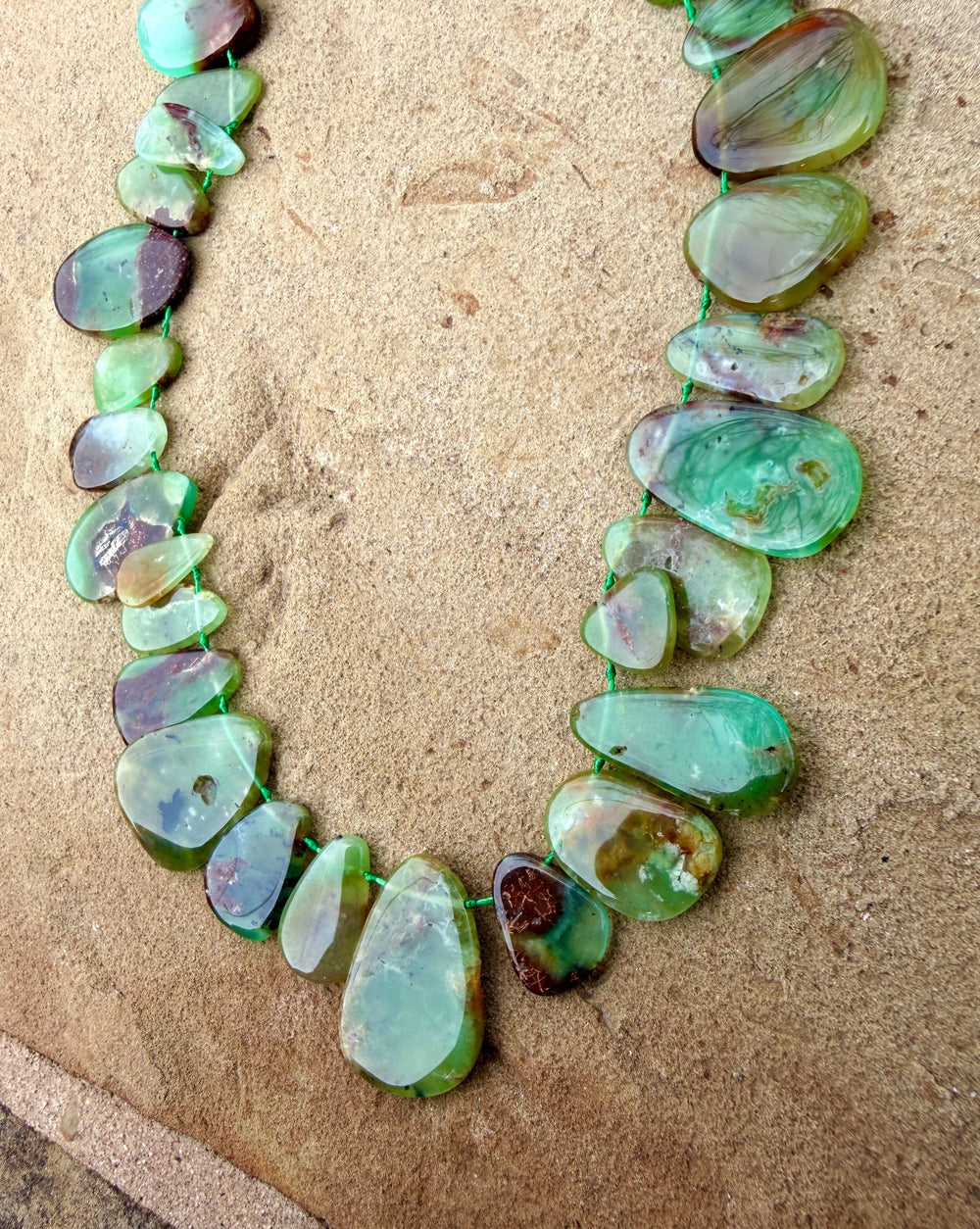 Chrysoprase (Australia) Designer Bead Strand 18 inch Strand
