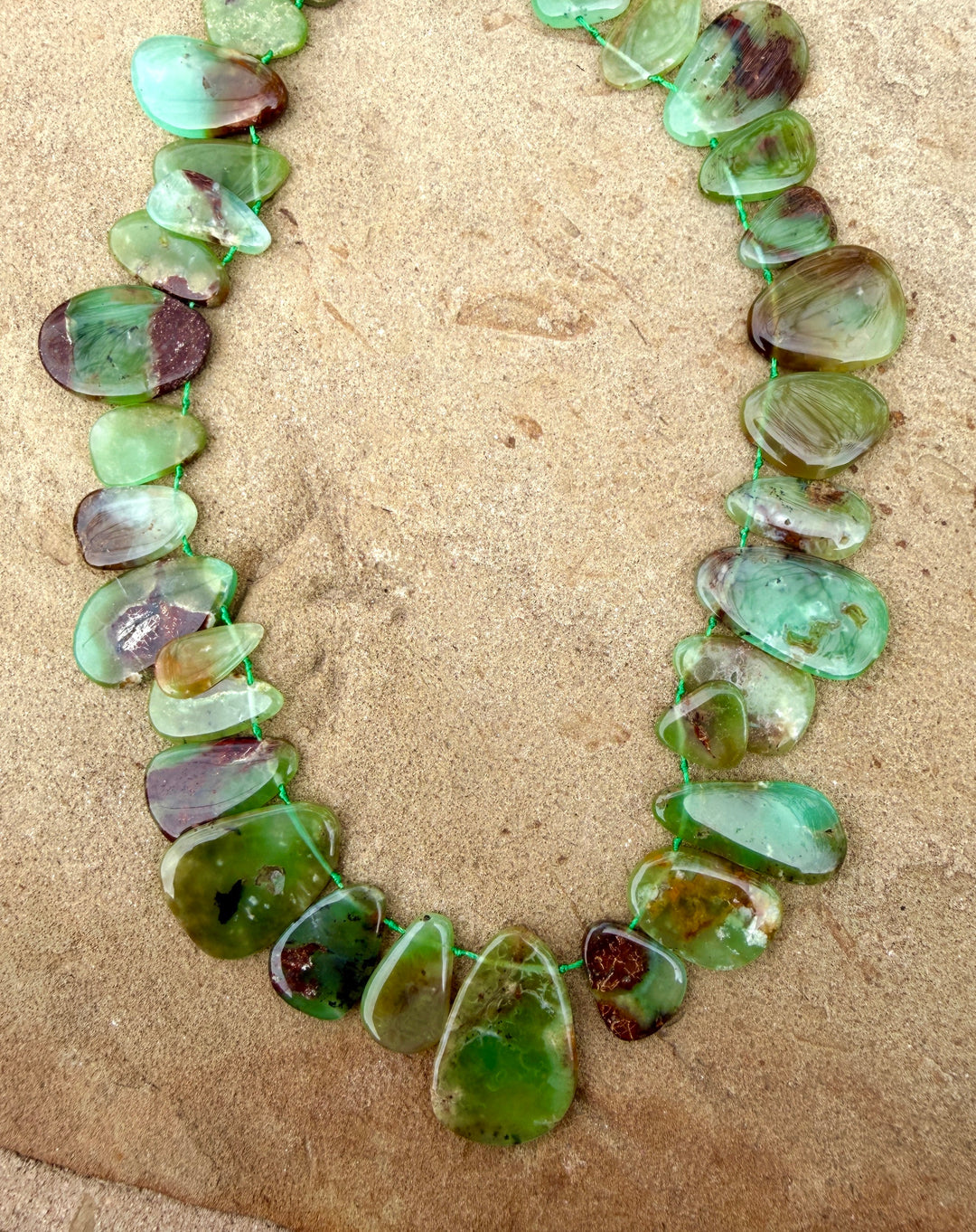 Chrysoprase (Australia) Designer Bead Strand 18 inch Strand