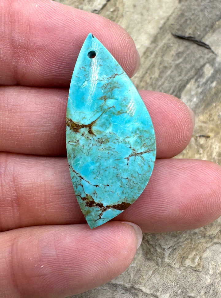 Clavelina Turquoise (Chile) Focal Pendant Bead 16x35mm