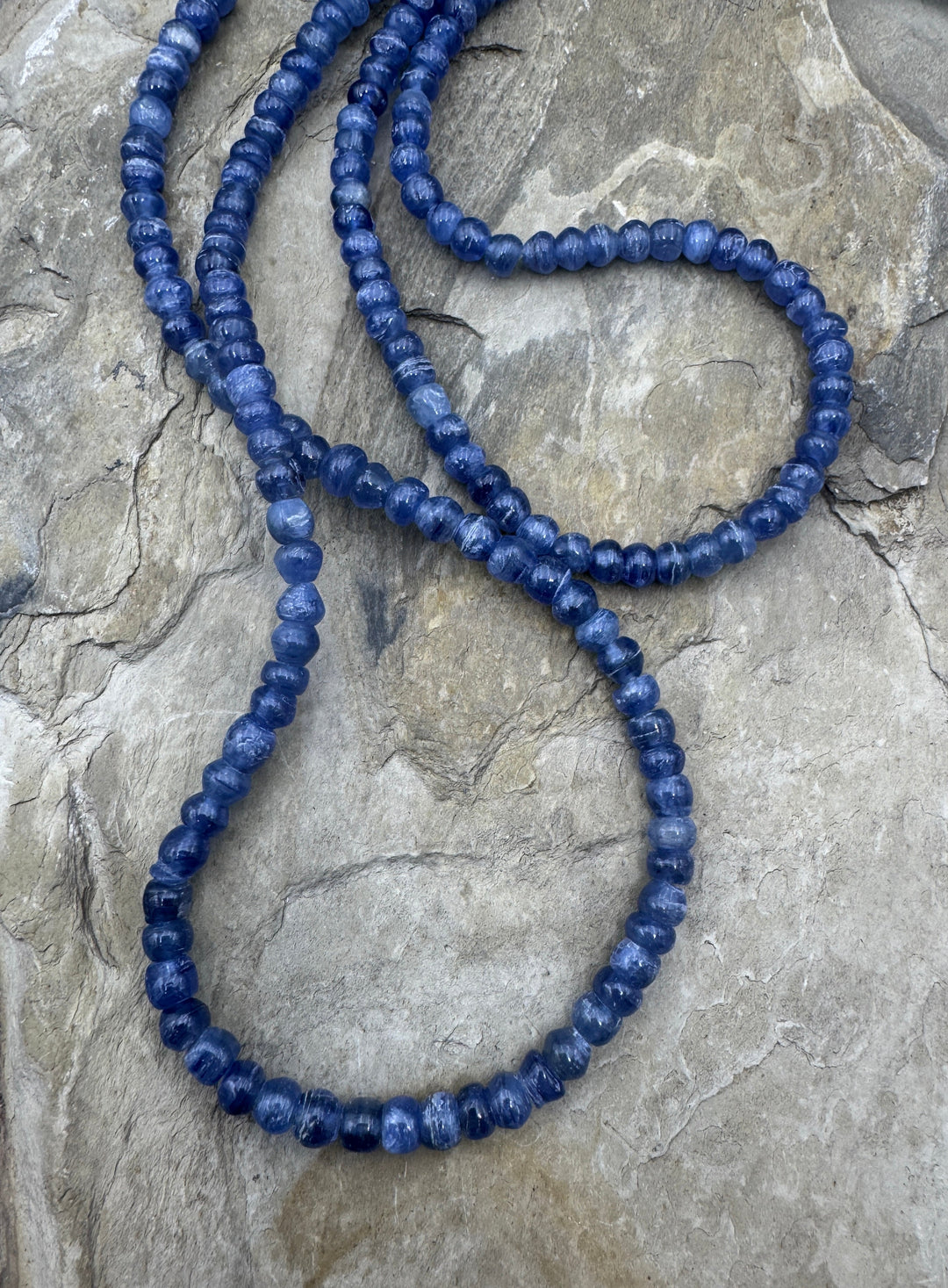 CLOSEOUT Blue Kyanite 6mm Irregular Semi-Round Beads 16