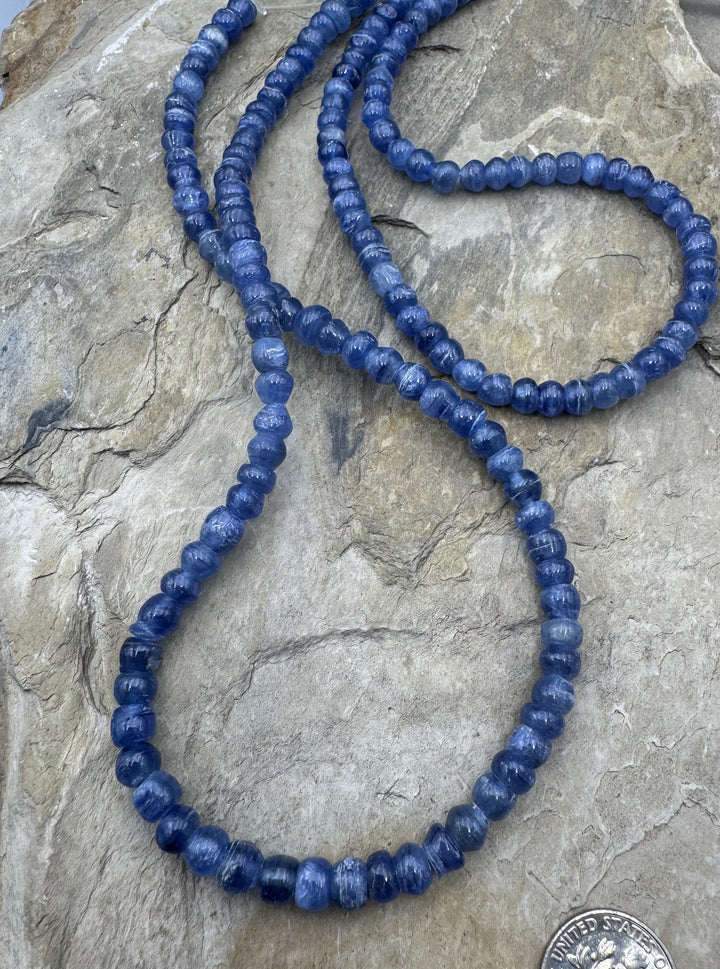 CLOSEOUT Blue Kyanite 6mm Irregular Semi-Round Beads 16
