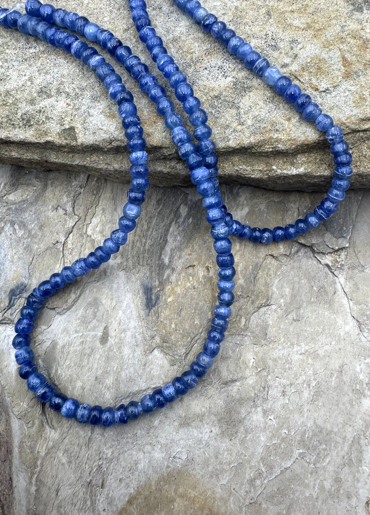 CLOSEOUT Blue Kyanite 6mm Irregular Semi-Round Beads 16