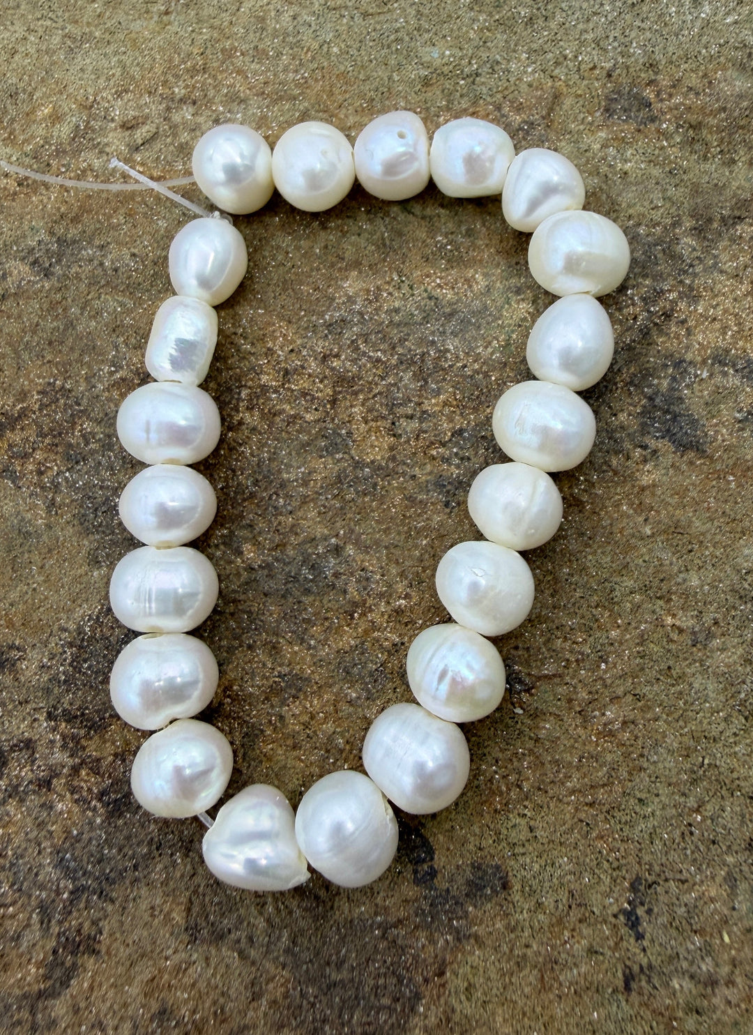 CLOSEOUT Freshwater Large Hole Buttery White Pearls 9-10mm