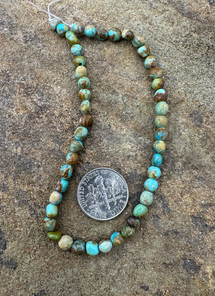 CLOSEOUT Kingman Turquoise (Arizona) 4mm Rounded Nugget