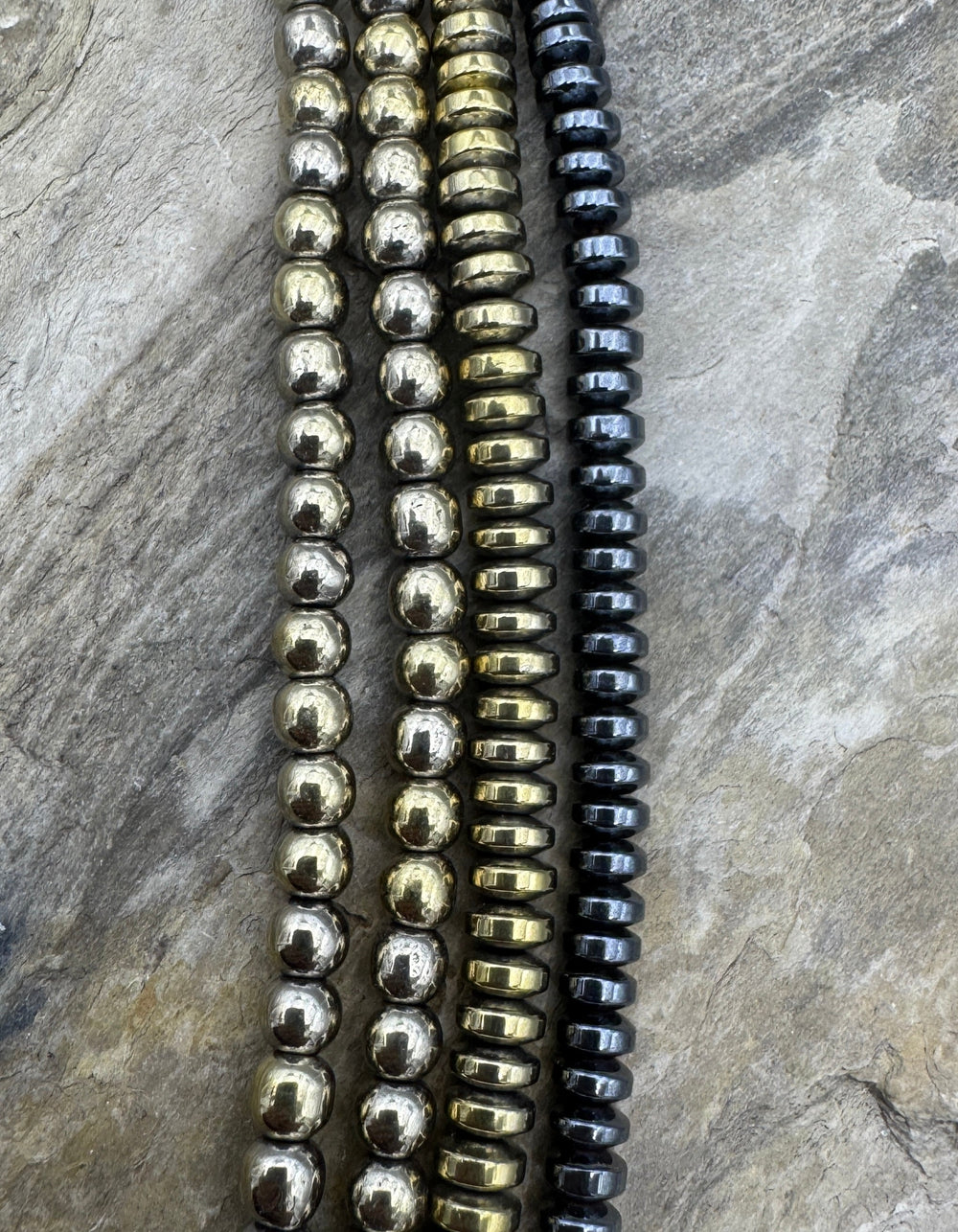 CLOSEOUT LOT 4 strand mixed medal Beads 16 inch Strands