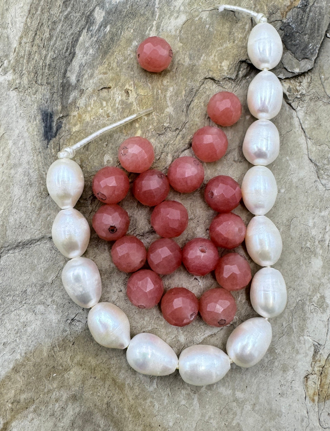 CLOSEOUT LOT Large Hole Pearl 6.5’’ Strand and Faceted