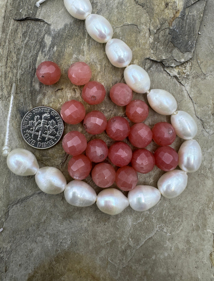 CLOSEOUT LOT Large Hole Pearl 6.5’’ Strand and Faceted