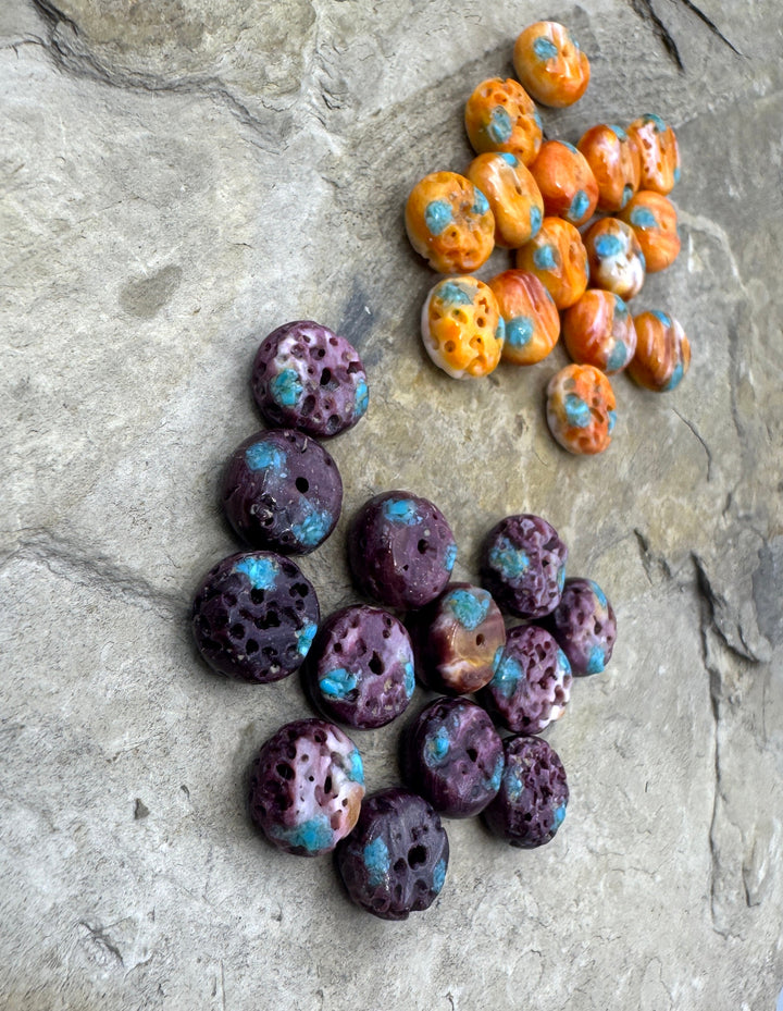 CLOSEOUT LOT Mixed Beads Spiny Oyster with Turquoise Inlay