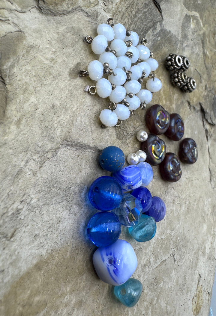 CLOSEOUT LOT Mixed Glass and Medal Beads - Mixed Lot