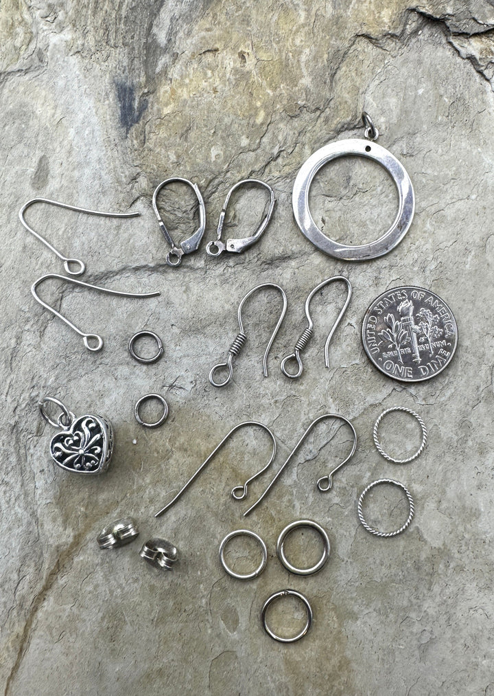 CLOSEOUT LOT of Mixed Sterling Silver Findings - Mixed Lots