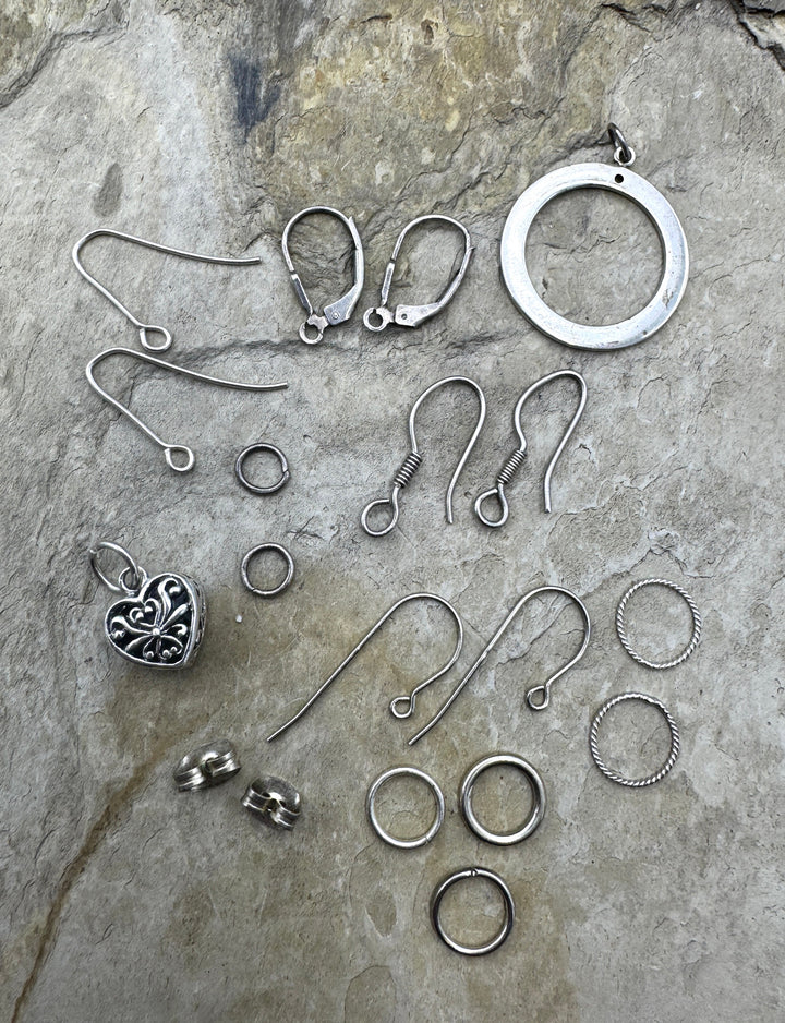 CLOSEOUT LOT of Mixed Sterling Silver Findings - Mixed Lots