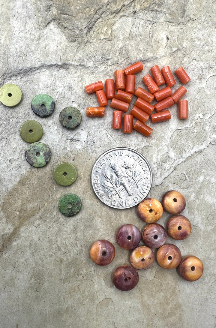 CLOSEOUT LOT ofPriemium Beads Gaspeite Natural Coral