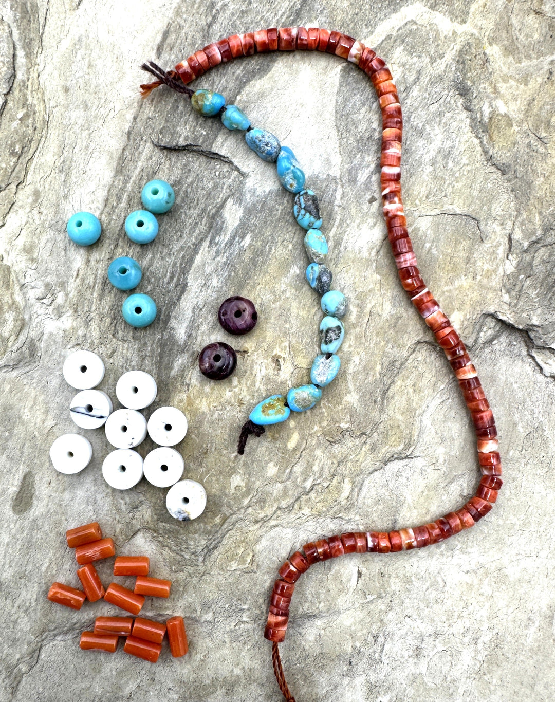 CLOSEOUT LOT Priemium Beads Spiny Oyster White Buffalo