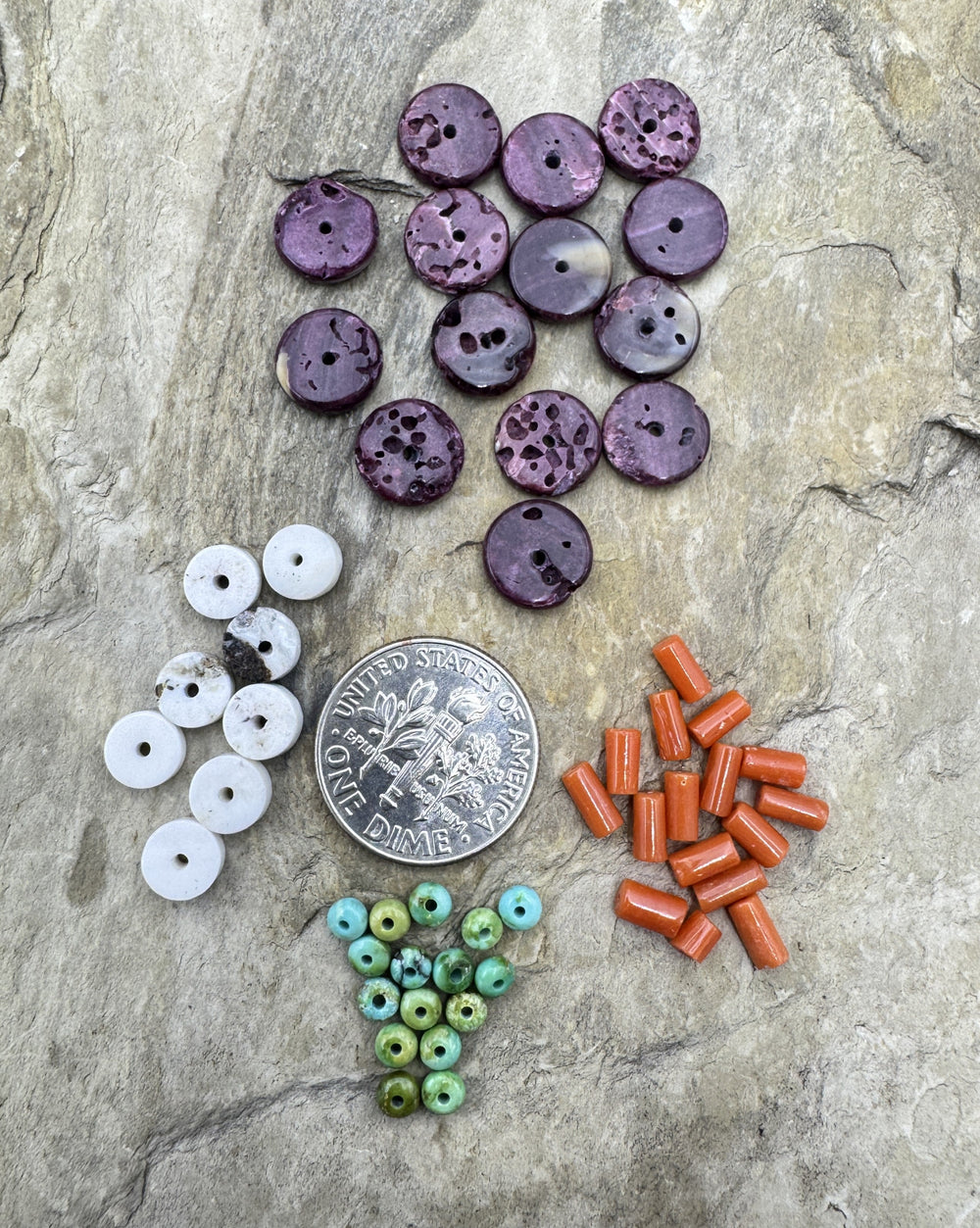 CLOSEOUT LOT Priemium Beads Spiny Oyster White Buffalo