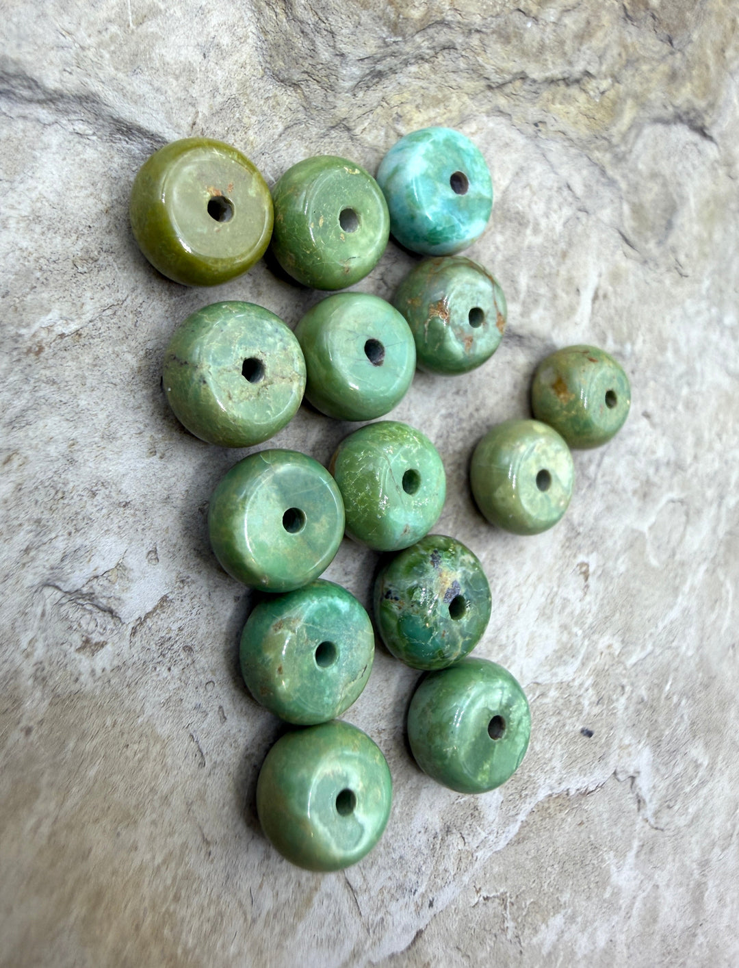 CLOSEOUT Royston Turquoise (NV) LOT of 14 7mm Rondelle