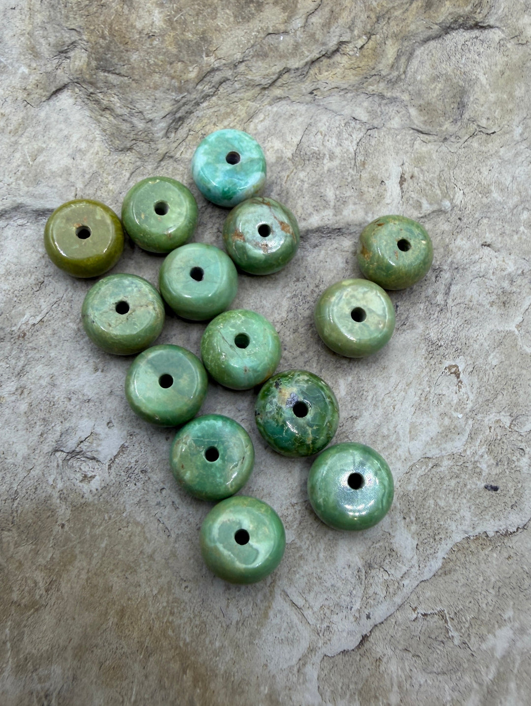 CLOSEOUT Royston Turquoise (NV) LOT of 14 7mm Rondelle