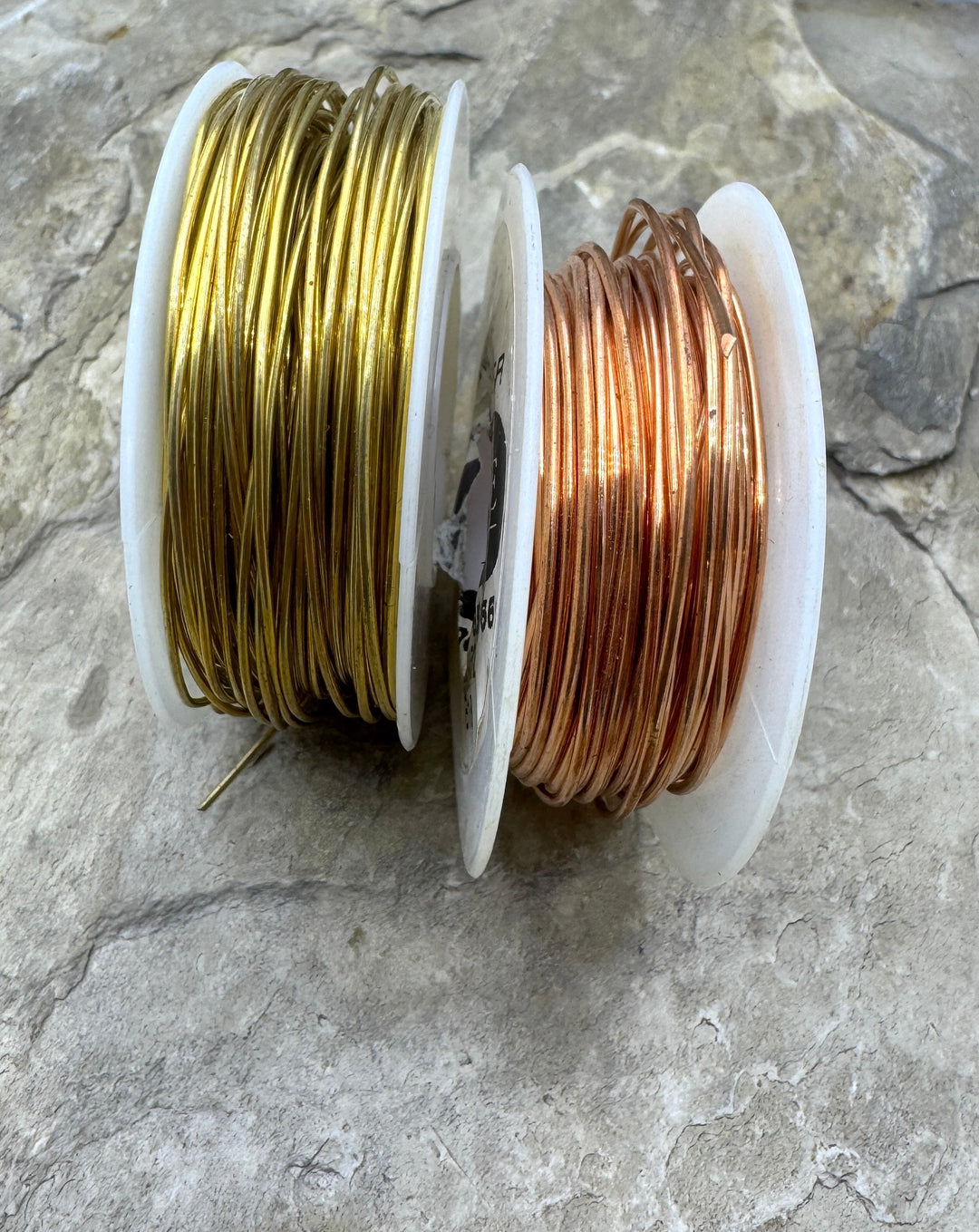 Copper and Red Brass 20 Gauge Round Wire LOT of 2 Partial 4