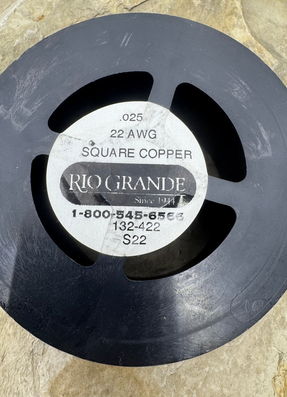 Copper Wire 22 Gauge Square 16.3 Ounces with Spool