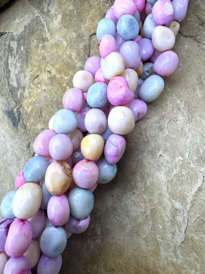 Cotton Candy Opal (Dyed) Mixed Pastel Color 6 8mm Rounded