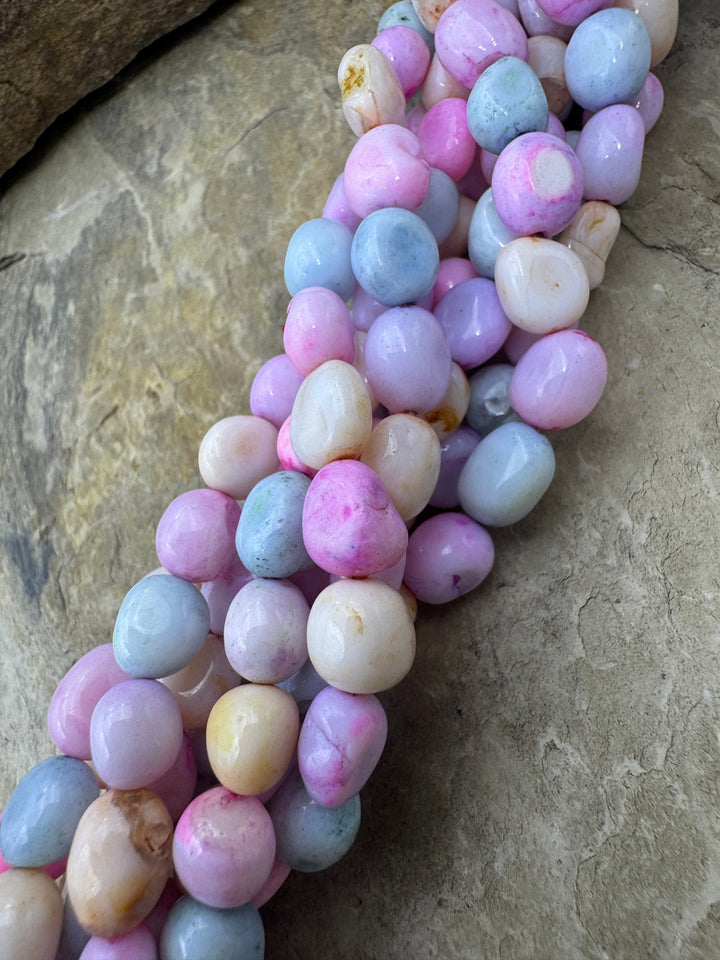 Cotton Candy Opal (Dyed) Mixed Pastel Color 6-8mm Rounded