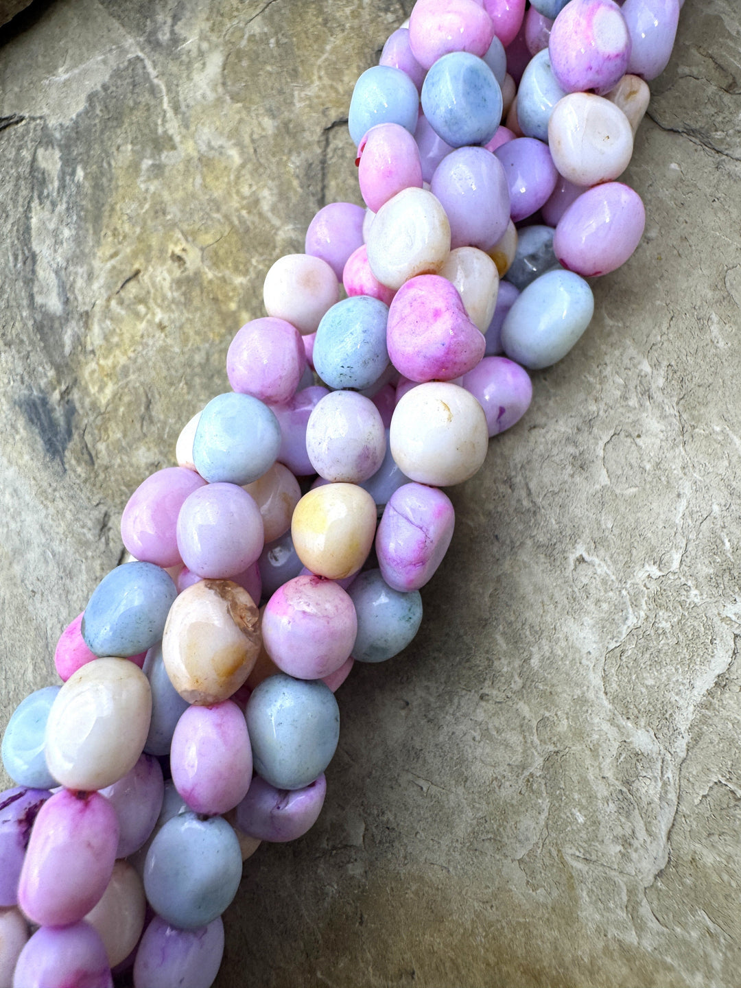Cotton Candy Opal (Dyed) Mixed Pastel Color 6-8mm Rounded