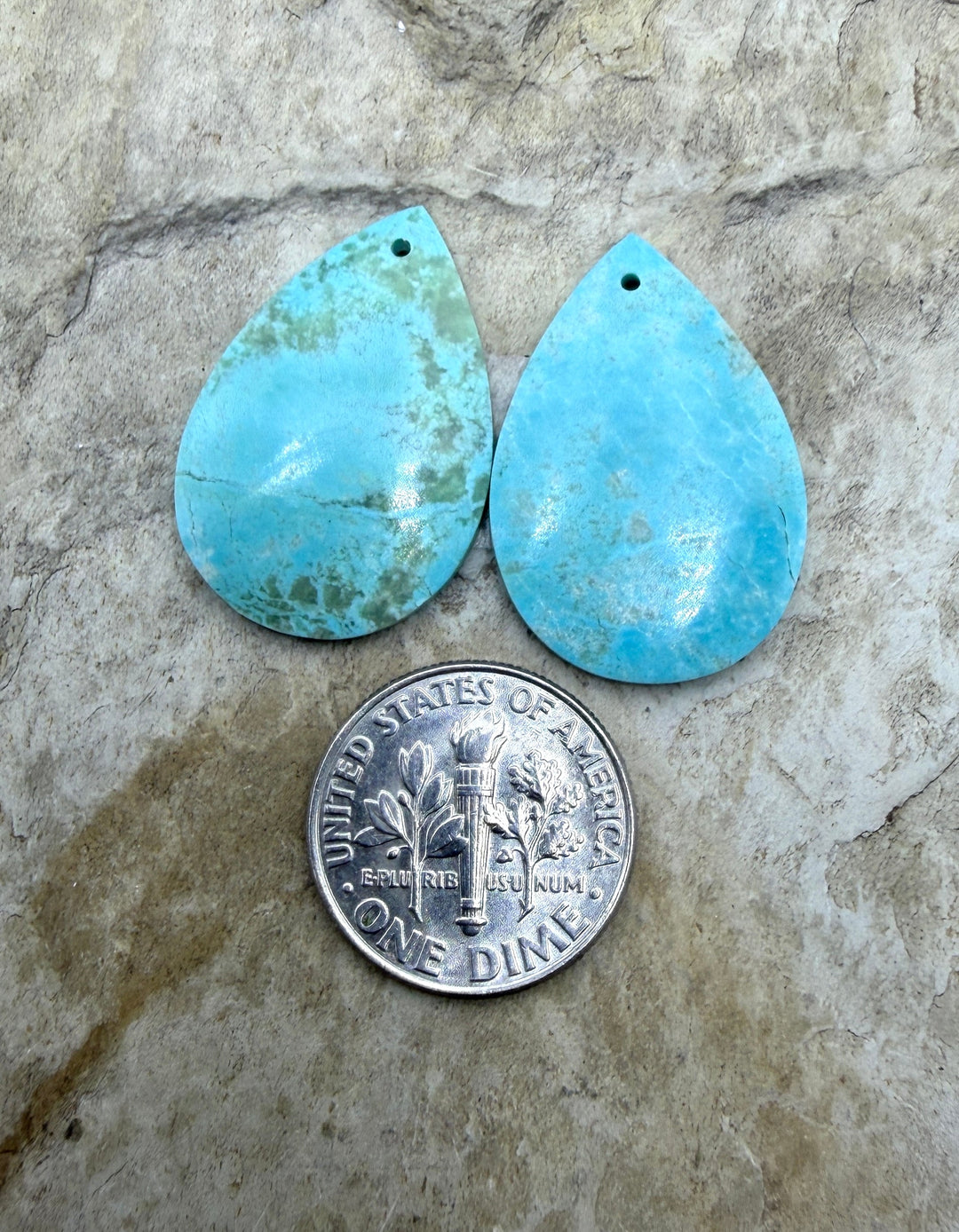 Cripple Creek Turquoise (Colorado) Matching Earring Slab