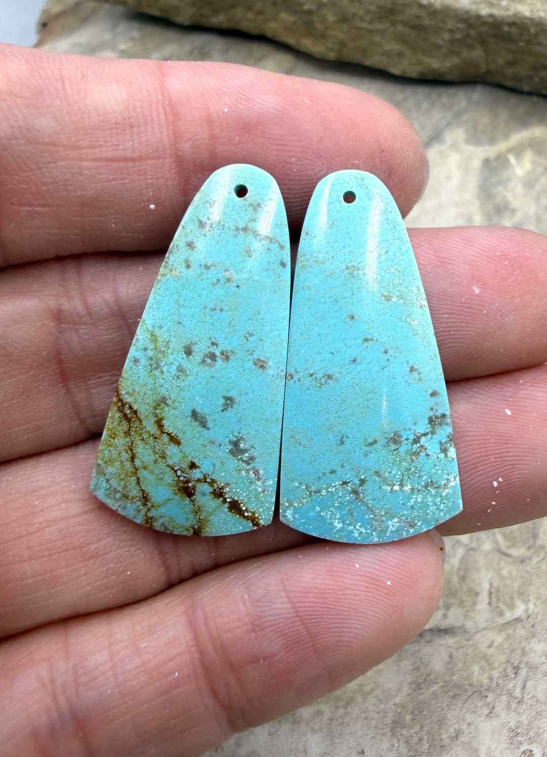Cripple Creek Turquoise (Colorado) Matching Earring Slab