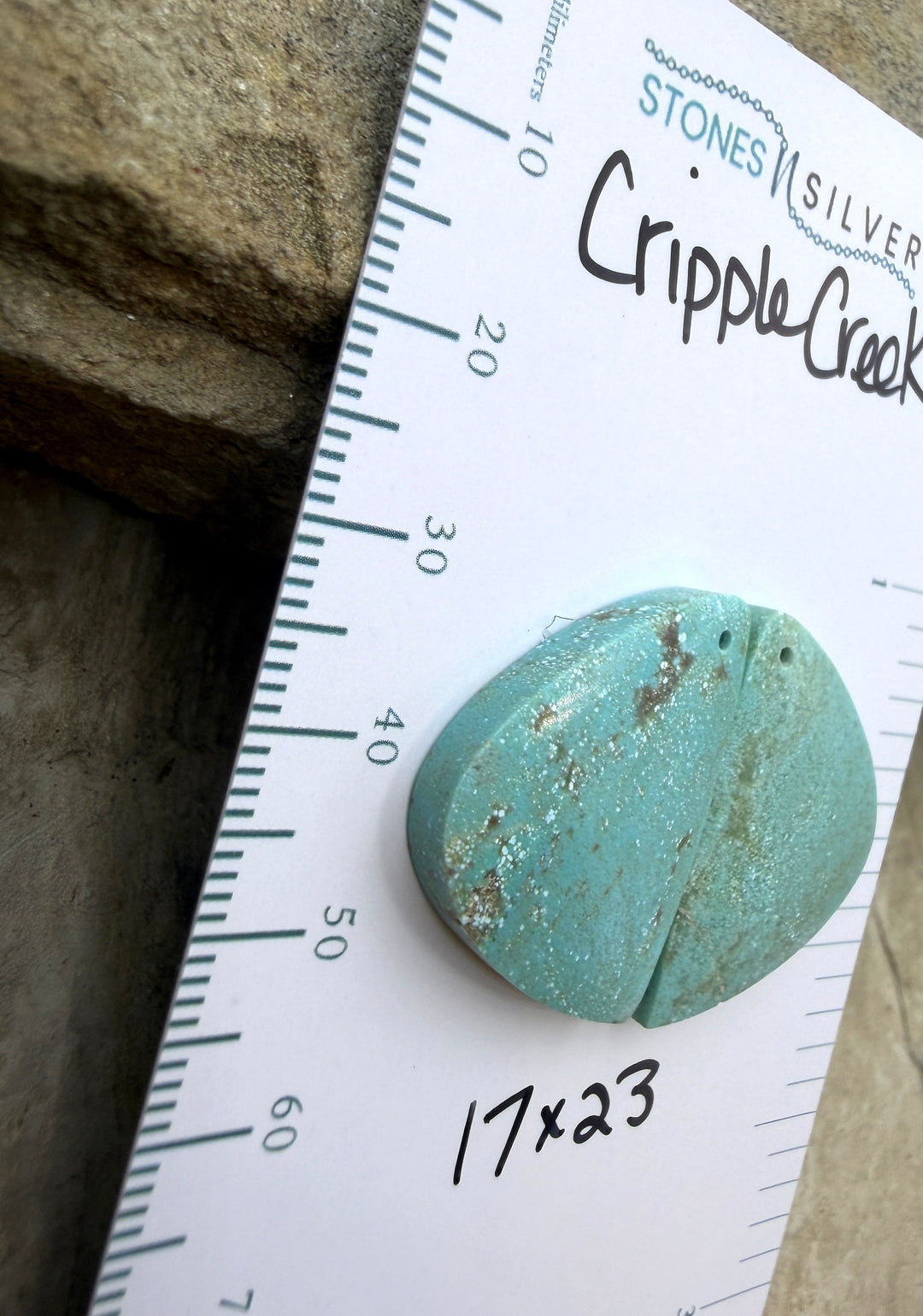 Cripple Creek Turquoise (Colorado) Matching Earring Slab