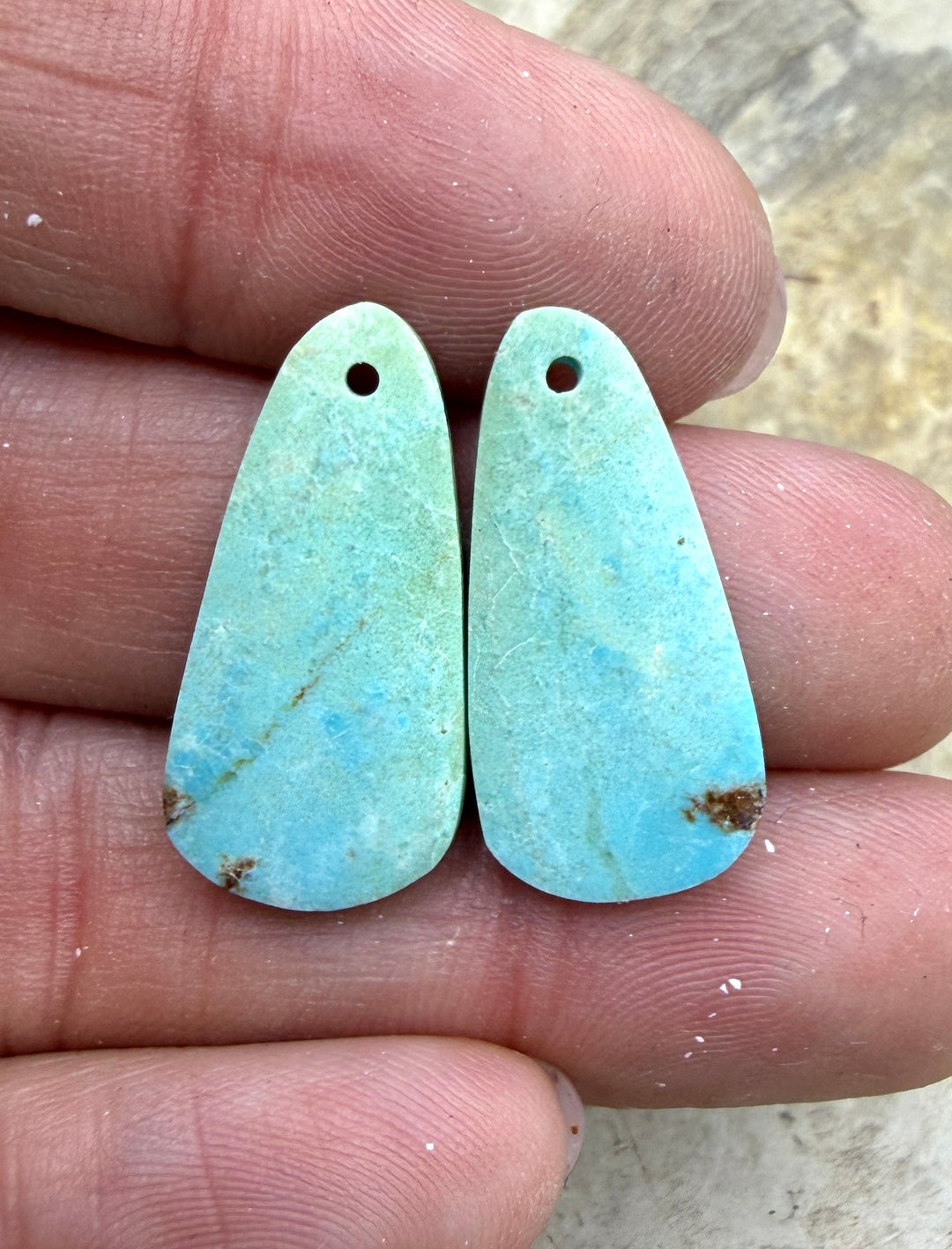 Cripple Creek Turquoise (Colorado) Matching Earring Slab