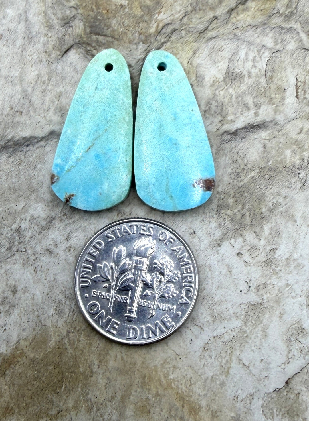 Cripple Creek Turquoise (Colorado) Matching Earring Slab