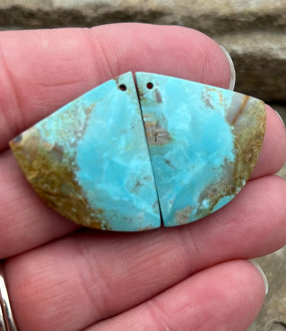 Cripple Creek Turquoise (Colorado) Matching Earring Slab