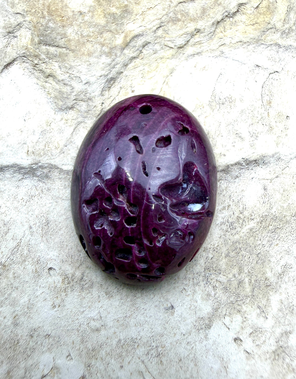 Deep Purple Spiny Oyster Oval Shaped Focal Pendant Bead