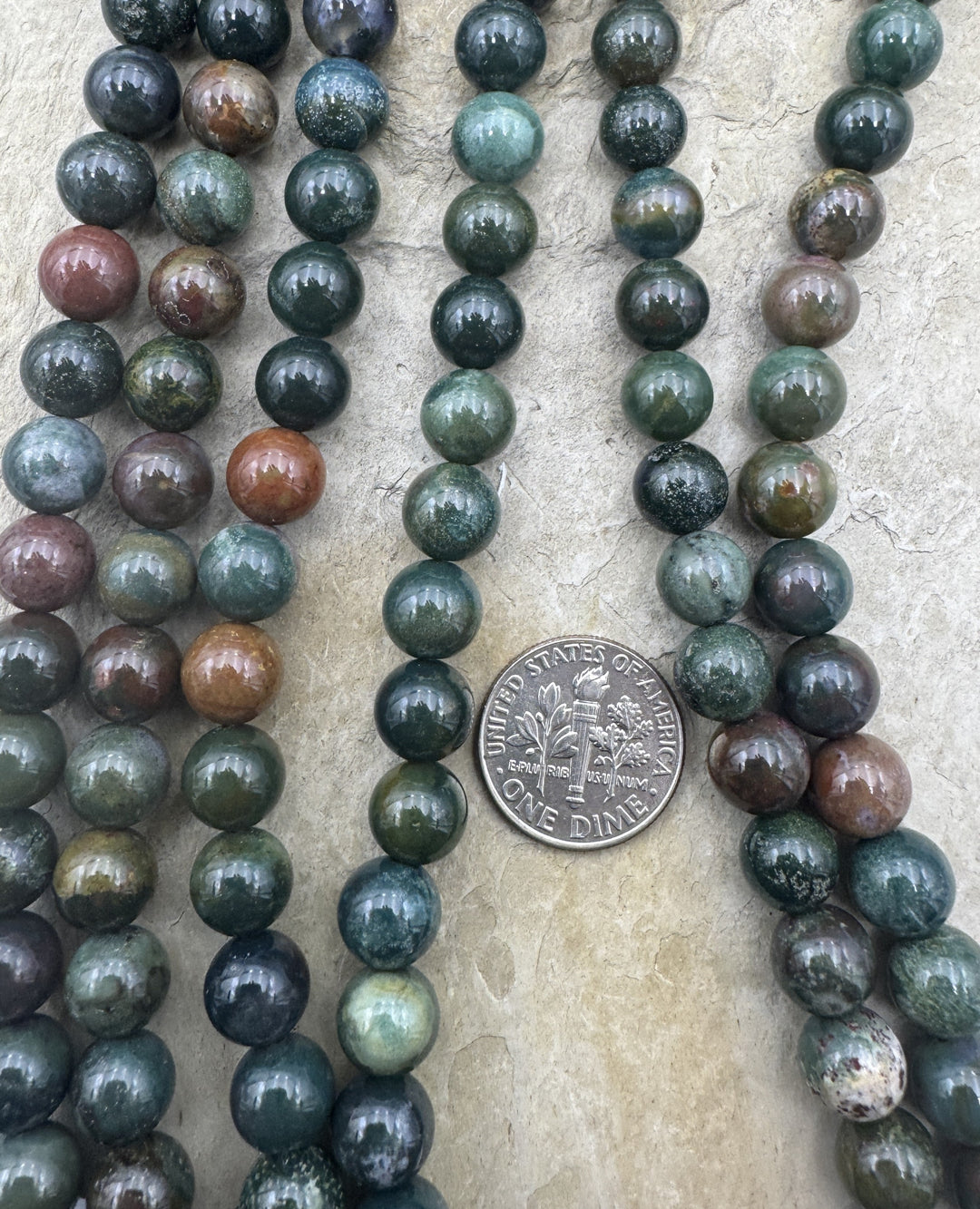Dragon’s Blood Jasper 8mm Round Bead Strand 16 inch Strand