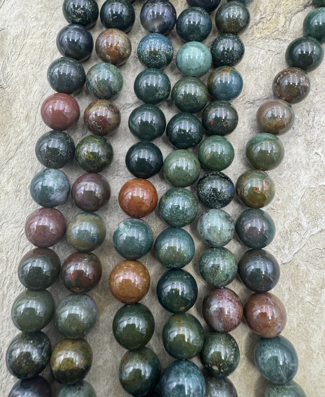 Dragon’s Blood Jasper 8mm Round Bead Strand 16 inch Strand