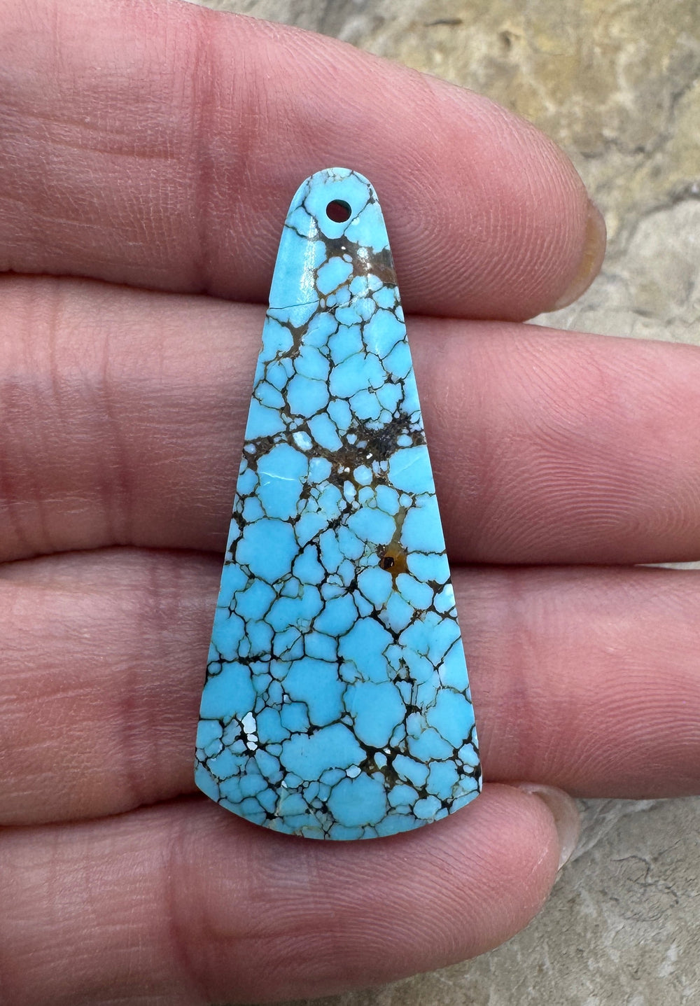 Egyptian Turquoise Focal Pendant Bead 16x38mm - Turquoise