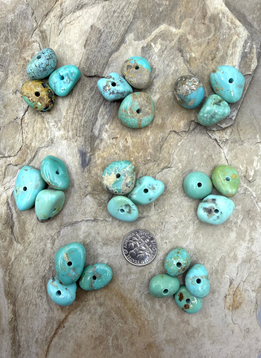 Elisa Turquoise (Mexico) Large Hole Bead Sets One Set