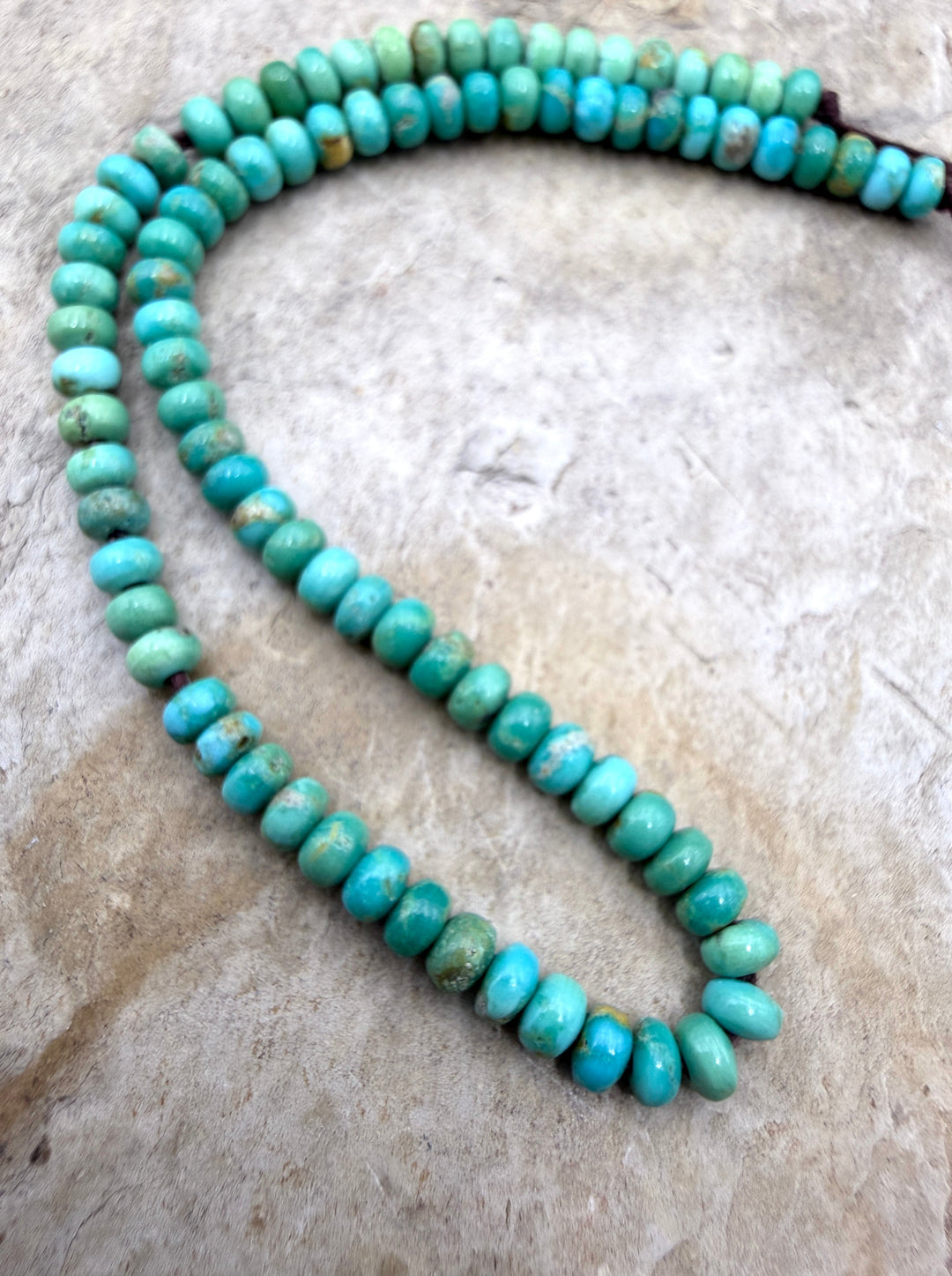 Emerald Valley Turquoise (Nevada) 3mm Rondelle Beads 7.5
