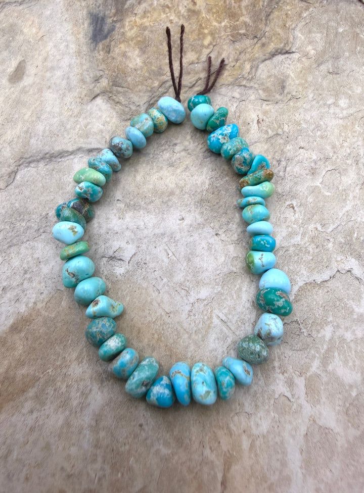 Emerald Valley Turquoise (Nevada) Nugget Beads 5-6mm 13