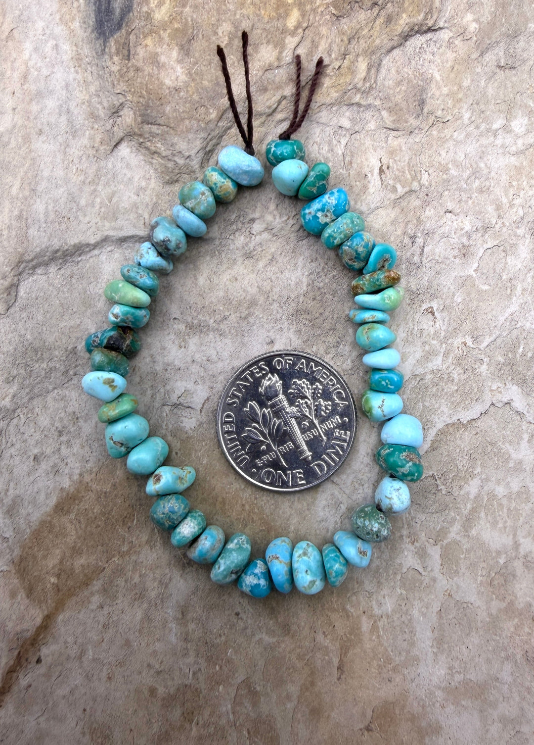 Emerald Valley Turquoise (Nevada) Nugget Beads 5-6mm 13