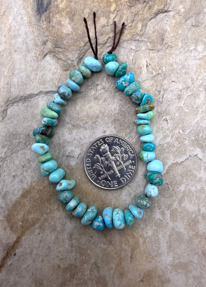 Emerald Valley Turquoise (Nevada) Nugget Beads 5-6mm 13
