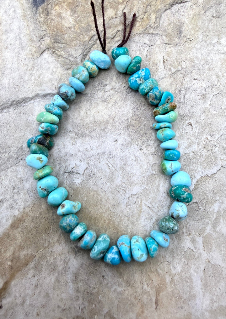 Emerald Valley Turquoise (Nevada) Nugget Beads 5-6mm 13