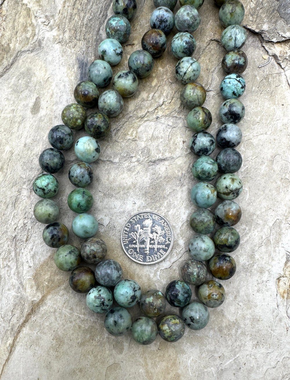 *Estate Collection Special* African Turquoise 10mm Smooth