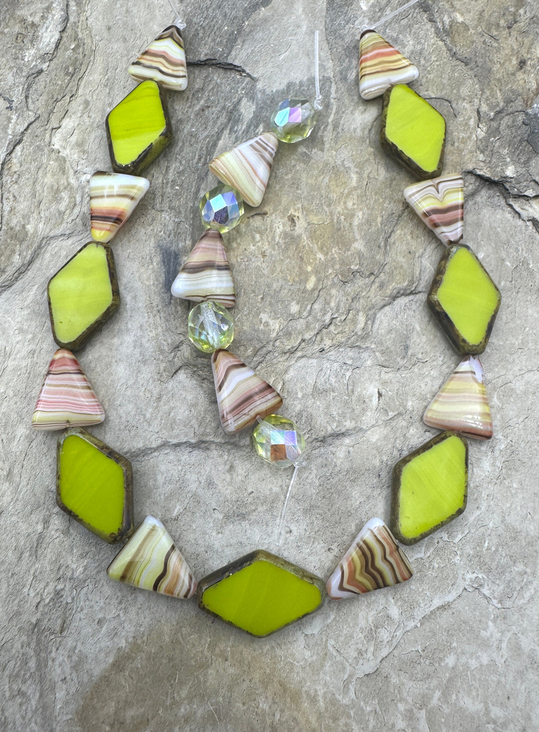 LOT of 2 Czech Glass Bead Strands - Mixed Lots
