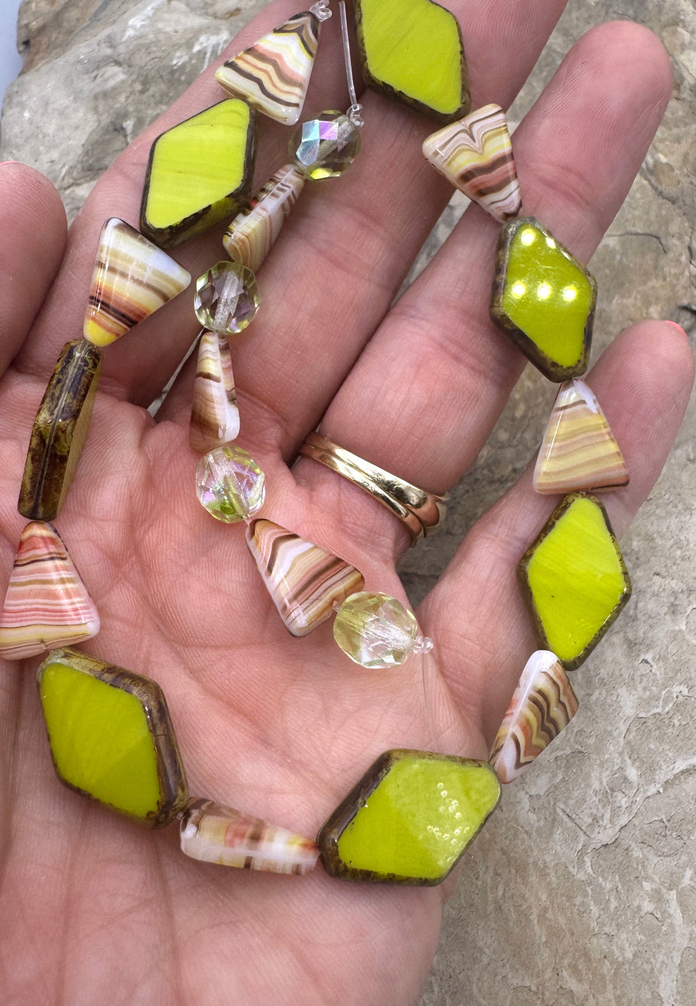 LOT of 2 Czech Glass Bead Strands - Mixed Lots