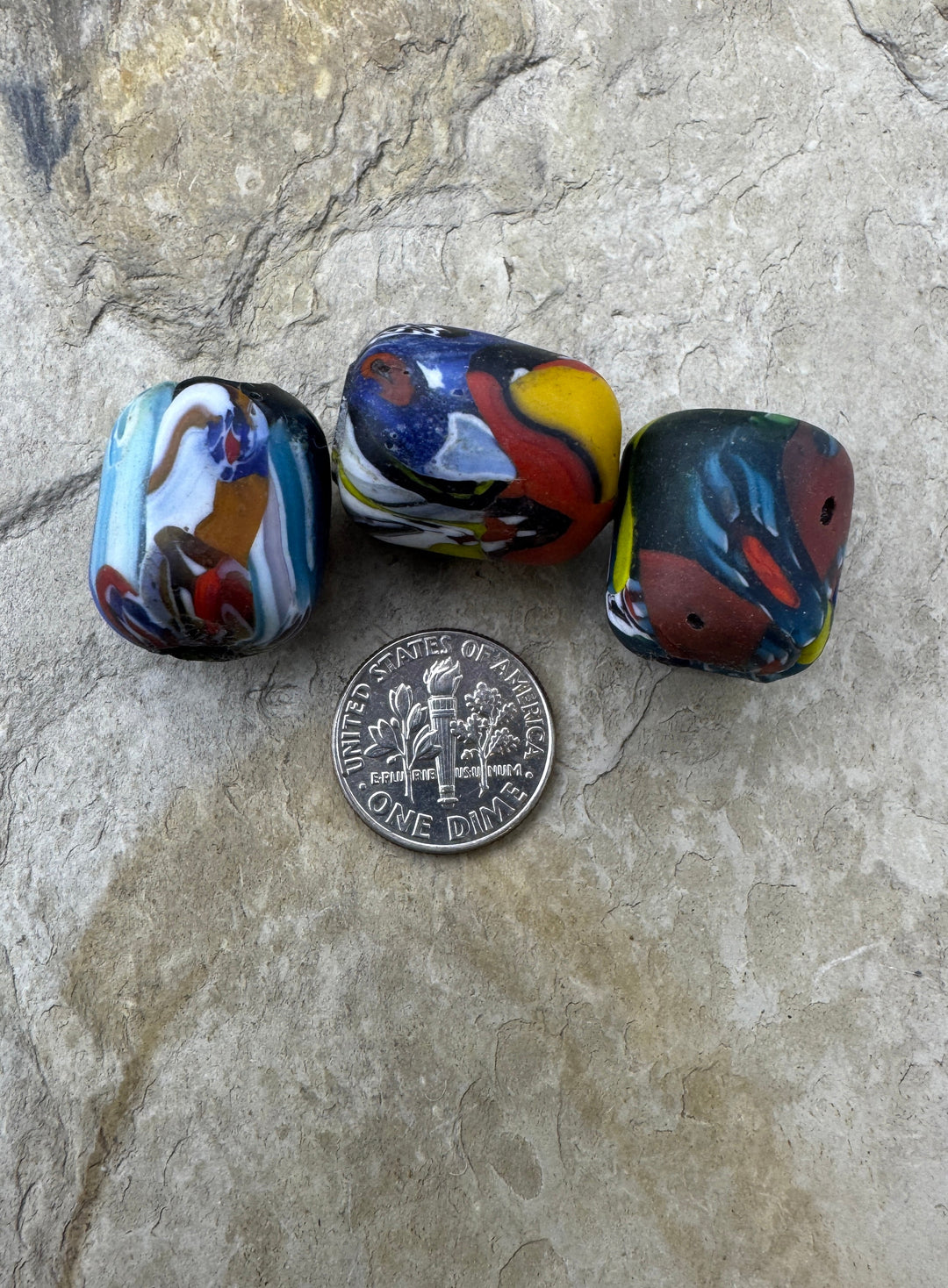 *Estate Collection Special* LOT of 3 Handmade 16x20mm Glass