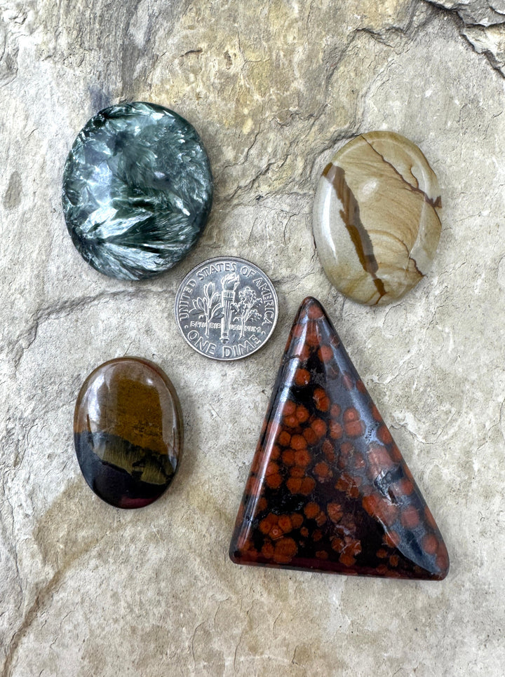*Estate Collection Special* LOT of 4 Cabochons Tiger Eye